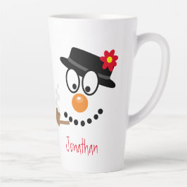 Snowman Christmas Cartoon Name Milchtasse