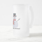 Snowman Christmas Cheers Mattglas Bierglas (VorderseiteRechts)
