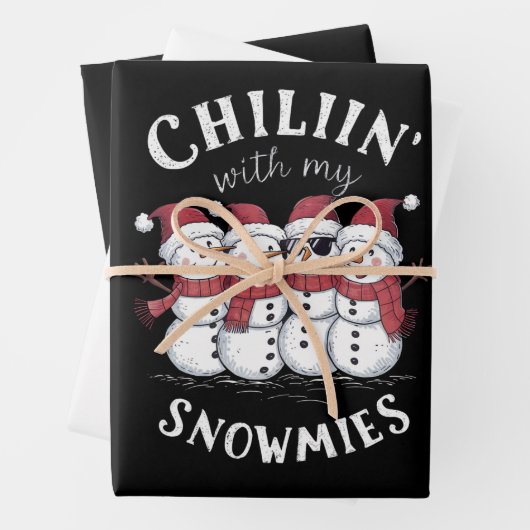 Snowman Christmas Chillin mit meinen Snowmies-Gesc Geschenkpapier Set (Beispiel)