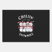 Snowman Christmas Chillin mit meinen Snowmies-Gesc Geschenkpapier Set (Vorderseite)