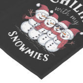 Snowman Christmas Chillin mit meinen Snowmies-Gesc Kurzer Tischläufer (Ecke)