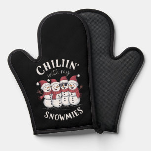 Snowman Christmas Chillin mit meinen Snowmies-Gesc Ofenhandschuh