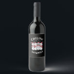 Snowman Christmas Chillin mit meinen Snowmies-Gesc Weinetikett<br><div class="desc">Snowman Christmas Chillin mit meinen Snowmies-Geschenken</div>