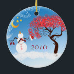 Snowman Christmas Couples Foto Ornament<br><div class="desc">Weitere Weihnachtsdesigns von Sandra Siehe mehr Weihnachtsbilder von Sandra</div>