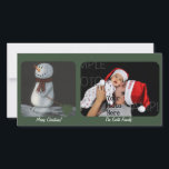 Snowman Christmas Custom Foto Card Feiertagskarte<br><div class="desc">Diese Weihnachtsfotokarte von Snowman zeigt meinen farbigen Bleistift,  der von einem Schneemann gezeichnet wird. Denken Sie daran,  das Beispiel-Foto durch Ihr eigenes zu ersetzen!</div>