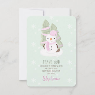 Snowman Christmas Danke, dass Sie eingeladen haben Einladung