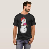 Snowman Christmas Donut T-Shirt (Vorne ganz)
