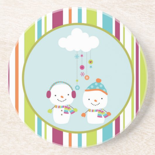 Snowman Christmas Drink Untersetzer (Vorne)