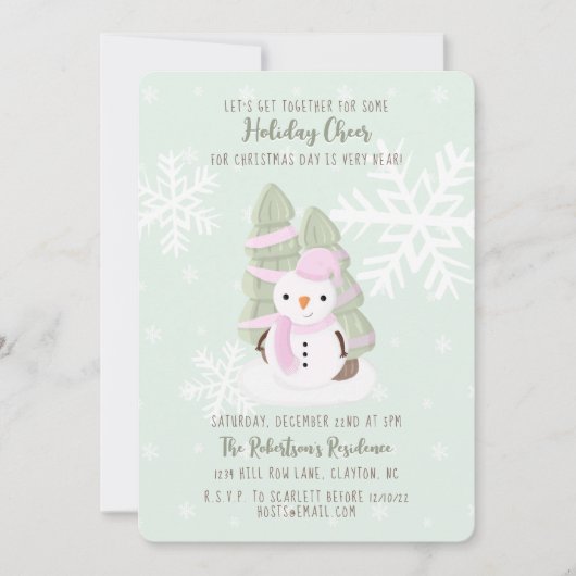 Snowman Christmas Einladung (Vorderseite)