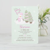 Snowman Christmas Einladung (Stehend Vorderseite)
