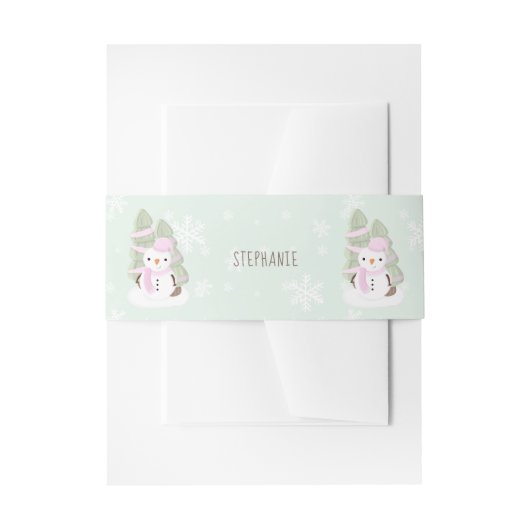 Snowman Christmas Einladungsbanderole (Vorderseite Beispiel)