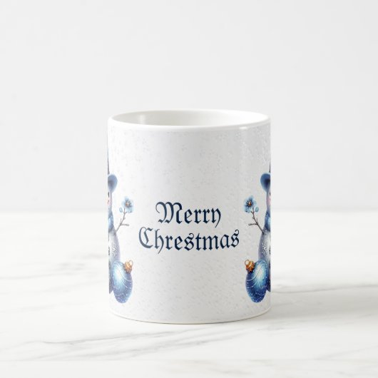 Snowman Christmas Elegante Winterferien Kaffeetasse (Mittel)