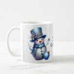Snowman Christmas Elegante Winterferien Kaffeetasse<br><div class="desc">Schneemann Weihnachten Eleganter Winterurlaub Kaffee Tasse. Einzigartiges,  schönes,  stilvolles Design. Leicht personalisiert zu sein. Schriftart Stil,  Größe und Farben können geändert werden. Matching-Elemente sind verfügbar.</div>