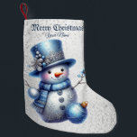 Snowman Christmas Elegante Winterferien Kleiner Weihnachtsstrumpf<br><div class="desc">Schneemann Weihnachten Eleganter Winterurlaub Kleine Weihnachtszeit Strumpf. Einzigartiges,  schönes,  stilvolles Design. Leicht personalisiert zu sein. Schriftart Stil,  Größe und Farben können geändert werden. Matching-Elemente sind verfügbar.</div>