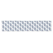 Snowman Christmas Elegante Winterferien Kurzer Tischläufer (Horizontal)