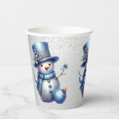 Snowman Christmas Elegante Winterferien Pappbecher (Vorderseite)