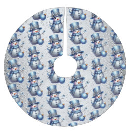 Snowman Christmas Elegante Winterferien Polyester Weihnachtsbaumdecke