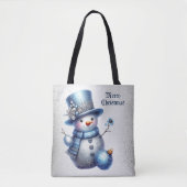 Snowman Christmas Elegante Winterferien Tasche (Vorderseite)