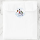 Snowman Christmas Envelope Sticker (Tasche)