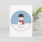 Snowman Christmas Feiertagskarte (Stehend Vorderseite)