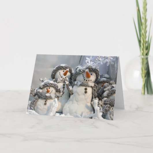 Snowman Christmas Feiertagskarte (Vorderseite)