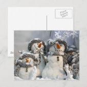 Snowman Christmas Feiertagspostkarte (Vorne/Hinten)