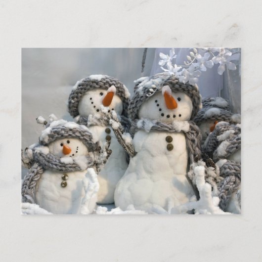 Snowman Christmas Feiertagspostkarte (Vorderseite)