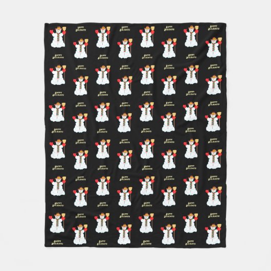 Snowman Christmas Fleecedecke (Vorderseite)