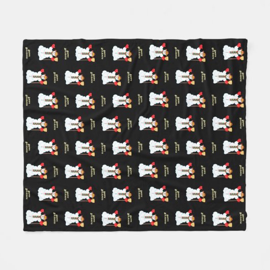 Snowman Christmas Fleecedecke (Vorderseite (Horizontal))