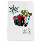 Snowman Christmas Frohen Festtage Gift Bags Mittlere Geschenktüte (Vorderseite)