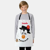 Snowman Christmas Fun Novelty Cartoon Schürze (Getragen)