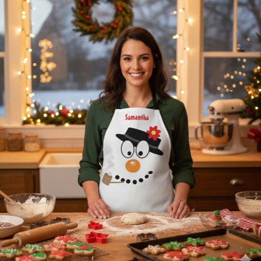 Snowman Christmas Fun Novelty Cartoon Schürze