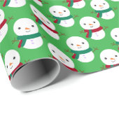 Snowman Christmas Geschenkpapier (Rolleneckpunkt)