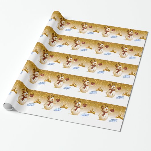 Snowman Christmas Geschenkpapier (Ungerollt)