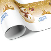 Snowman Christmas Geschenkpapier (Rolleneckpunkt)