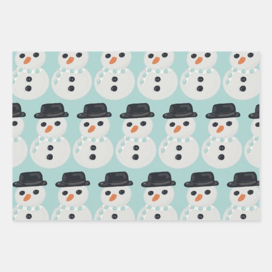 Snowman Christmas Geschenkpapier Set (Vorderseite)