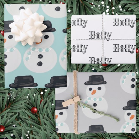 Snowman Christmas  Geschenkpapier Set