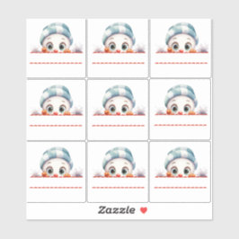 Snowman Christmas Gift Label stickers 