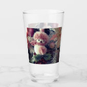 Snowman Christmas Glass Cup – Winter Drinkware Glas (Vorderseite)
