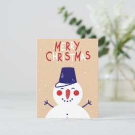 Snowman Christmas Gruß Feiertagskarte
