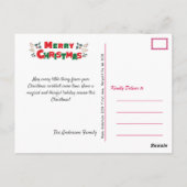 Snowman Christmas Grußkarte Postkarte (Rückseite)