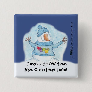 Snowman Christmas ist "Schnee" Nah Button