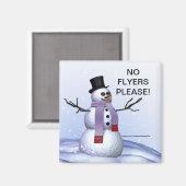 Snowman Christmas Keine Flyer Bitte Magnet (Vorderseite/Rückseite)