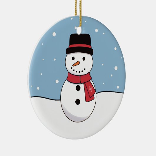 Snowman Christmas Keramik Ornament (Rechts)