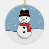Snowman Christmas Keramik Ornament (Vorne)