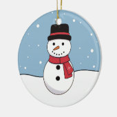 Snowman Christmas Keramik Ornament (Links)