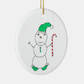 Snowman Christmas Keramik Ornament (Rechts)