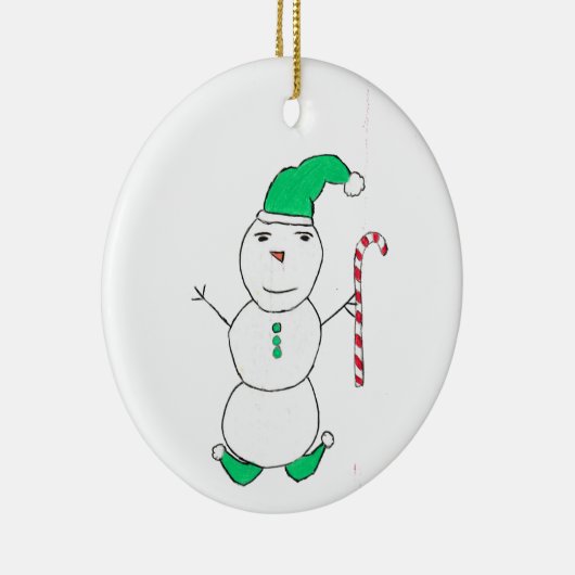 Snowman Christmas Keramik Ornament (Rechts)