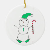 Snowman Christmas Keramik Ornament (Vorne)