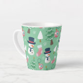 Snowman Christmas Latte Tasse (Linke Ecke)